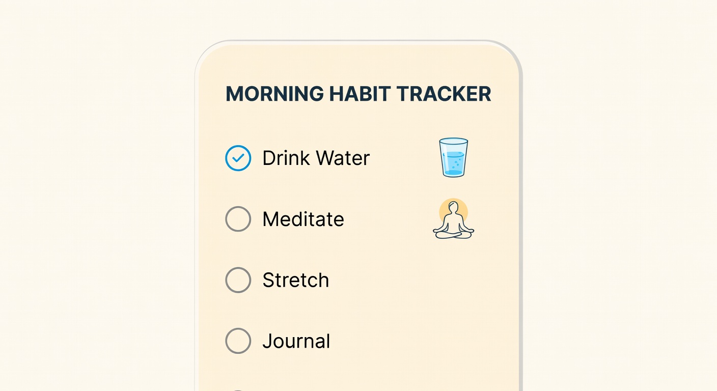 Morning habit tracker journal