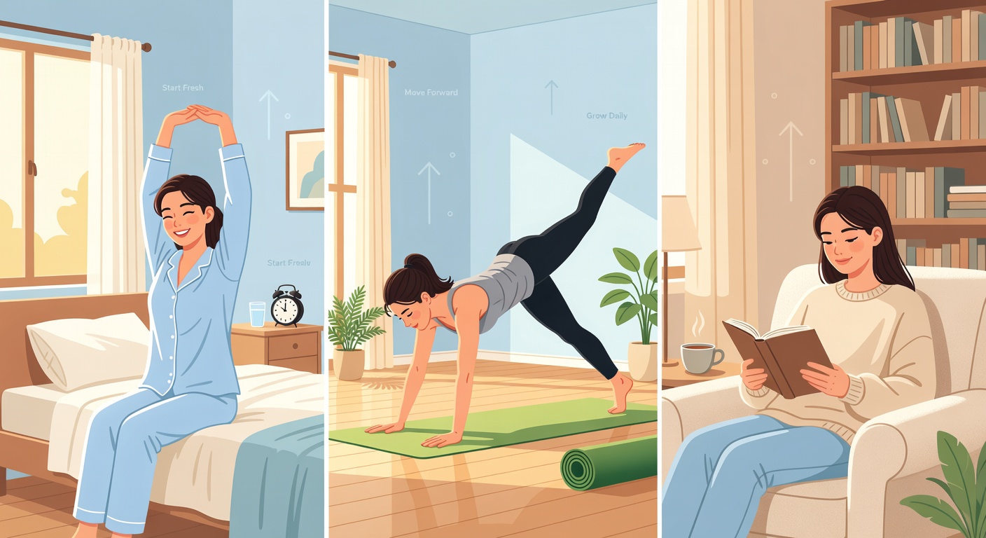 Simple daily routine planning on paper